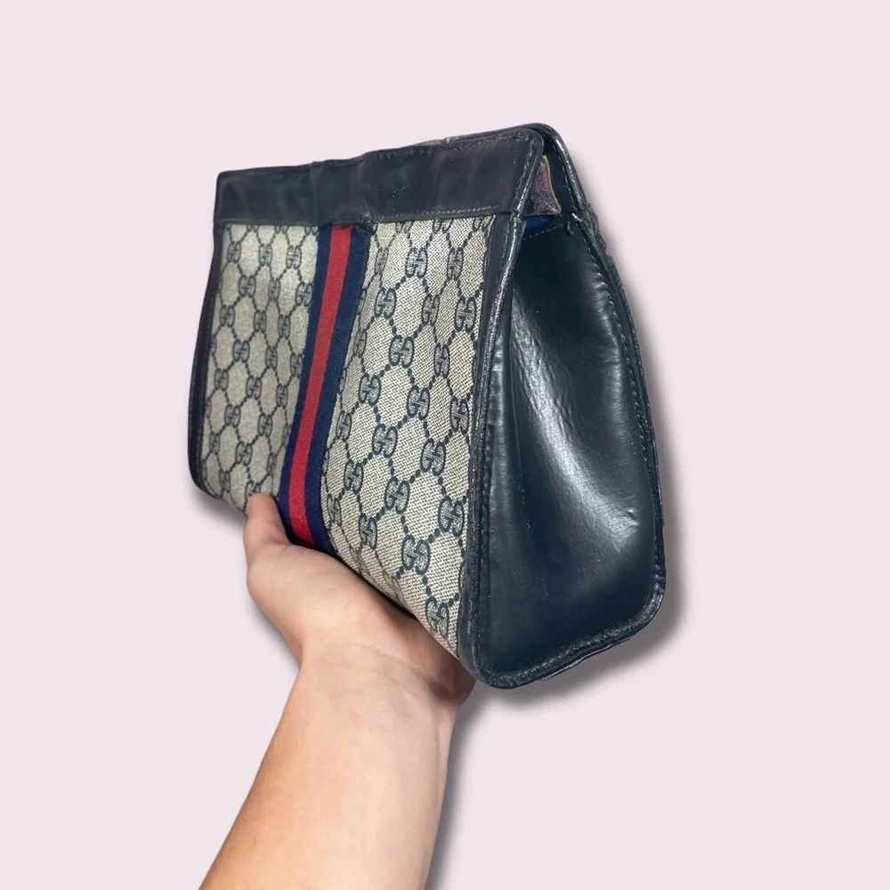 Gucci rare vintage monogram Supreme Ophidia pouch - Picture 2 of 7